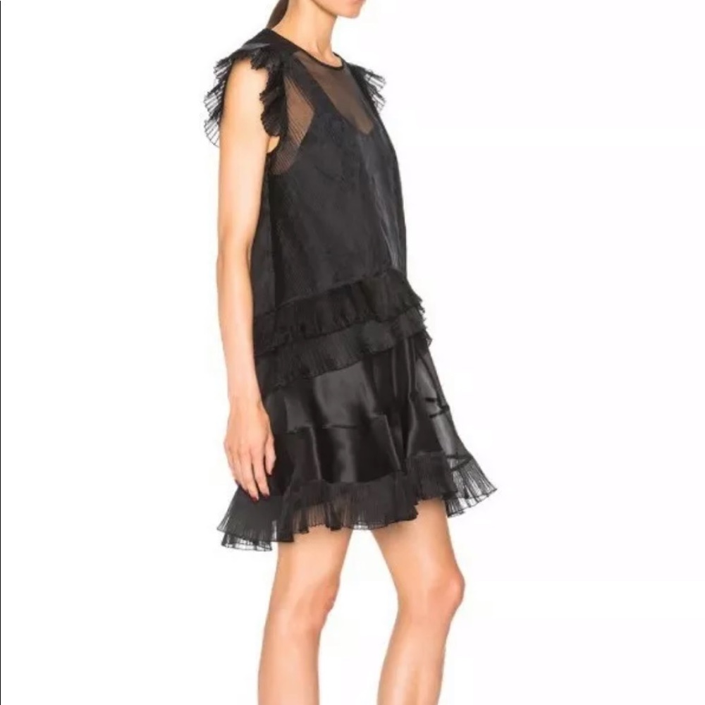 Isabel Marant Pleated Organza Silk Dress Vila - Picture 2 of 6
